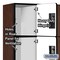 Salsbury Industries 4 Tier Designer Locker, 54"Wx76"Hx18"D, 12 Door, Mahogany 18-24368MAH - alternate 3